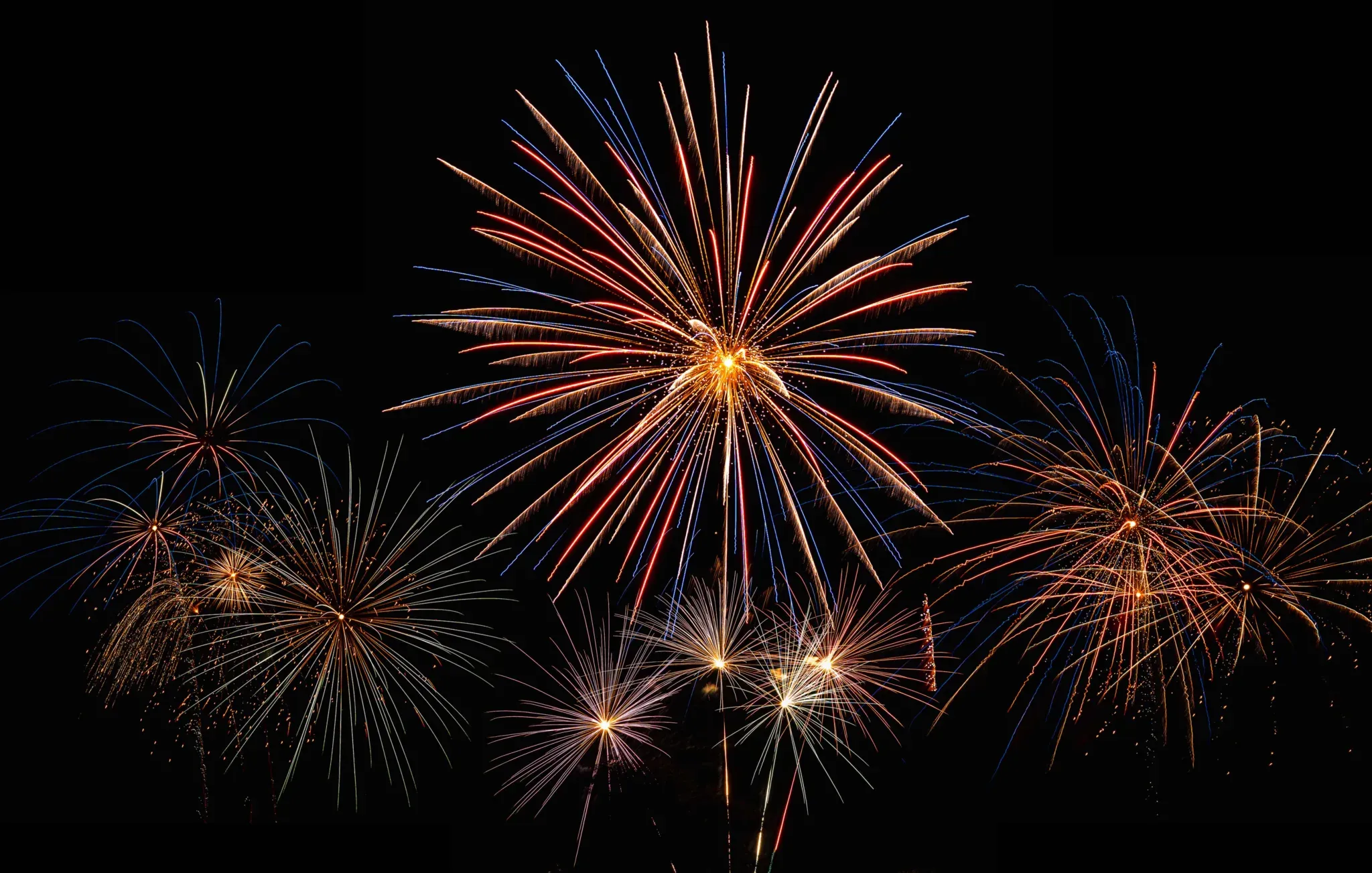 Fireworks over downtown Perry during the summer finale celebration